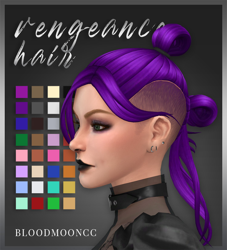Vengeance Hair / Sims 4 CC