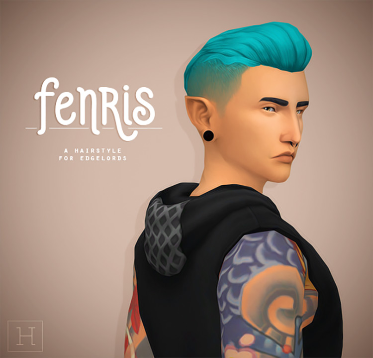 Sims 4 Maxis Match Undercut Hair CC  Guys   Girls    FandomSpot - 97