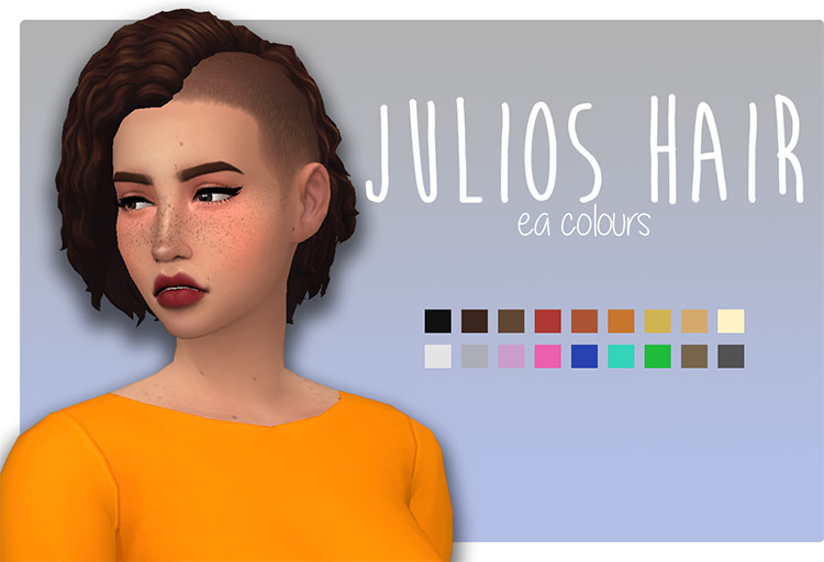 Sims 4 Maxis Match Undercut Hair CC  Guys   Girls    FandomSpot - 61