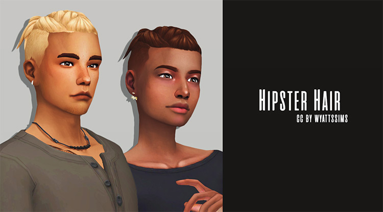 Sims 4 Maxis Match Undercut Hair CC  Guys   Girls    FandomSpot - 81