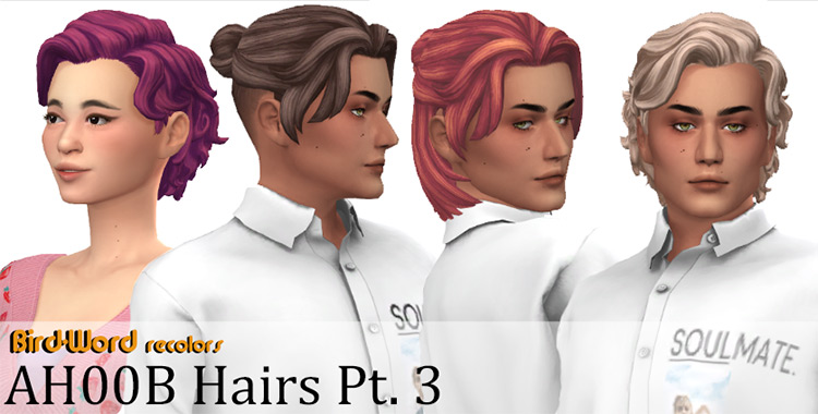 AH00B Hairs Pt. 3 / Sims 4 CC