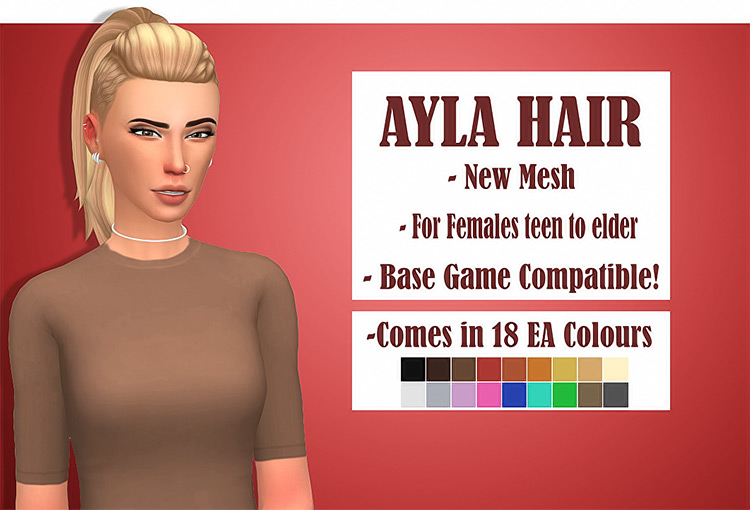 Ayla Hair / Sims 4 CC