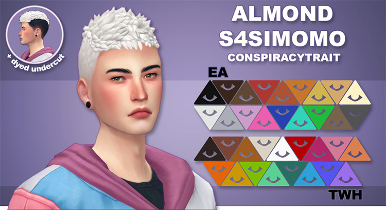 Sims 4 Maxis Match Undercut Hair CC  Guys   Girls    FandomSpot - 25