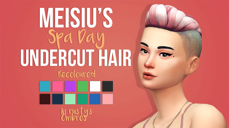 Meisiu’s Spa Day Undercut Hair / Sims 4 CC