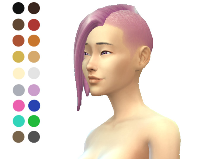 Half Shaven Hair / Sims 4 CC