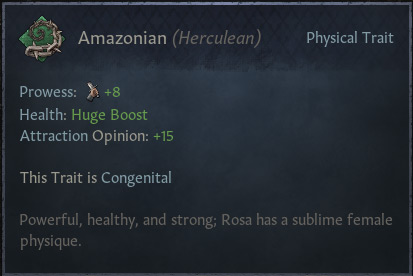 The Amazonian trait in-game / CK3