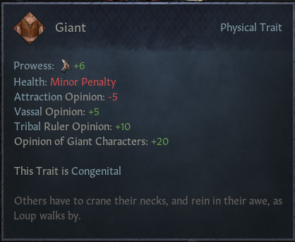 The Giant trait in-game / CK3