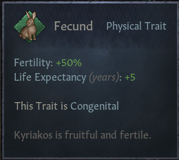 The Fecund trait in-game / CK3