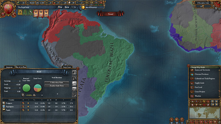 The Brazil colonial region / EU4