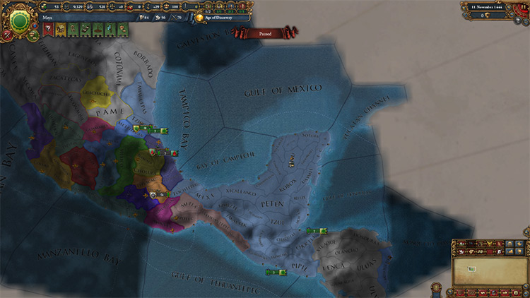All Mayan-cultured provinces consolidated under the league of Mayapan / Europa Universalis IV
