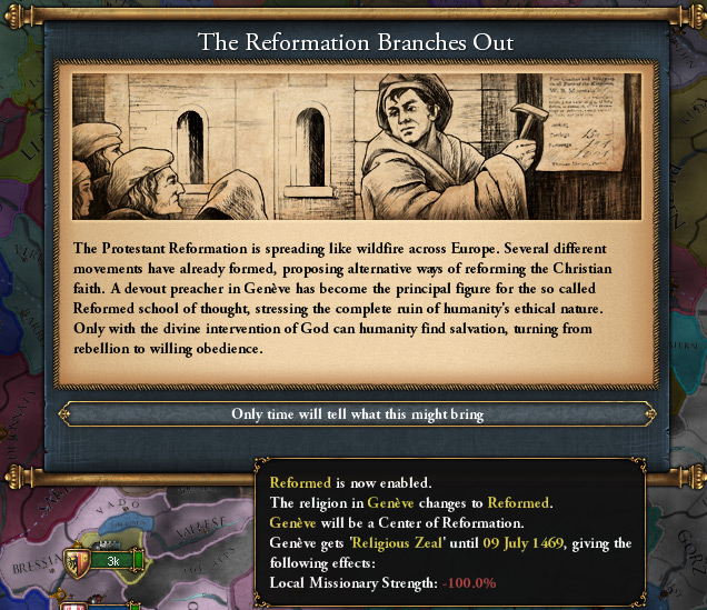 The “The Reformation Branches Out” event / Europa Universalis IV