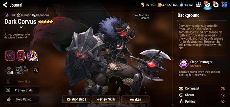 E7 Dark Corvus screenshot