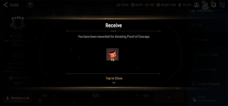Proof of Courage Reward / Epic Seven