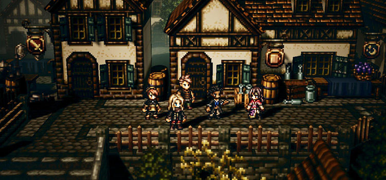 Viola and the Bargello Family in Octopath CotC