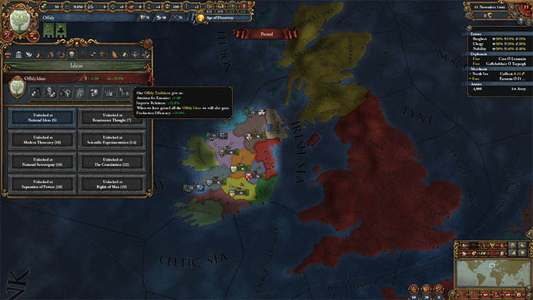 Offaly national ideas and starting location / Europa Universalis IV