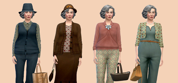 Sims 4 Maxis Match Elderly CC (Clothes + Décor)