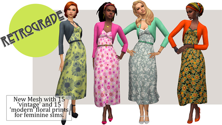 Retrograde Dress / Sims 4 CC