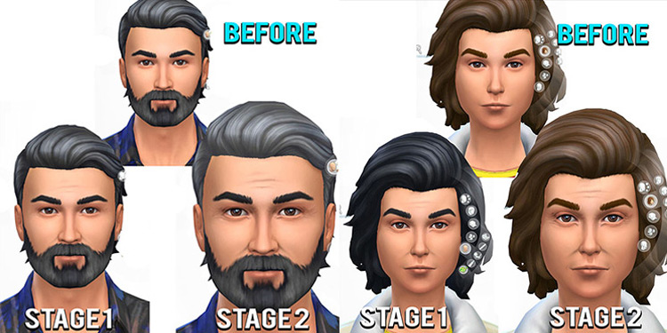 Gradual Aging Wrinkle / Sims 4 CC