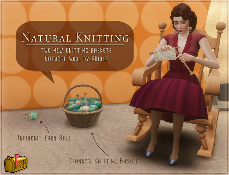 Natural Knitting Stuff / Sims 4 CC
