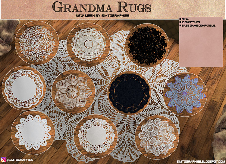 Grandma Rugs – New / Sims 4 CC