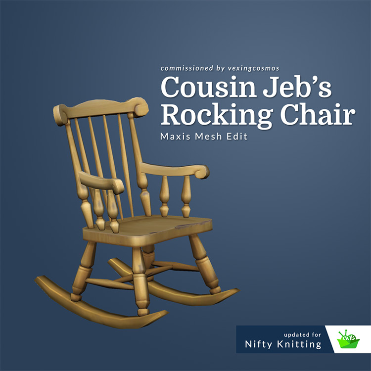 Cousin Jeb’s Rocking Chair / Sims 4 CC