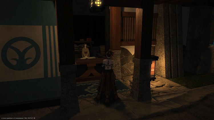 The Shirogane Material Supplier, located directly south of the Kobai Goten Apartments / FFXIV