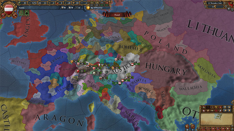 Austria's starting situation / EU4