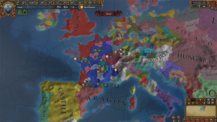 France's starting situation / EU4