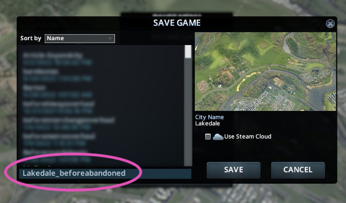 Creating a save point before trying to unlock / Cities: Skylines