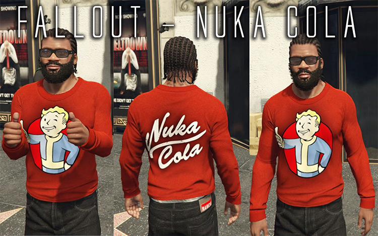 Nuka-Cola + Vault Boy Long-sleeved Shirt / GTA5 Mod