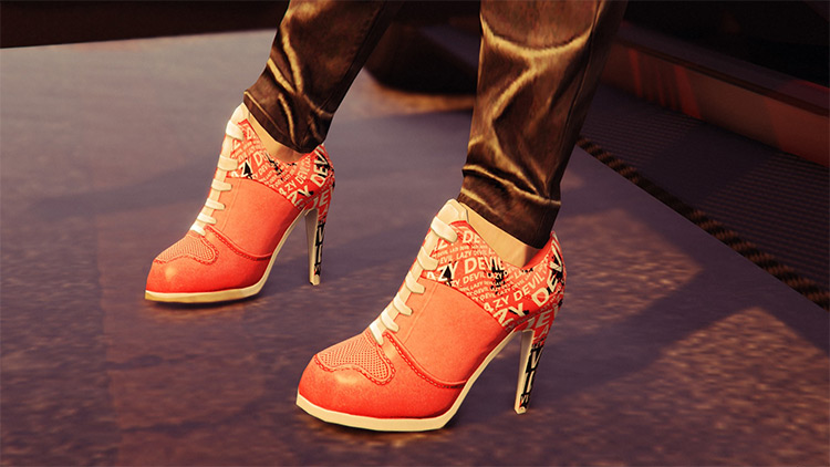 High-Heel Sneakers Re-texture for MP Female / GTA5 Mod