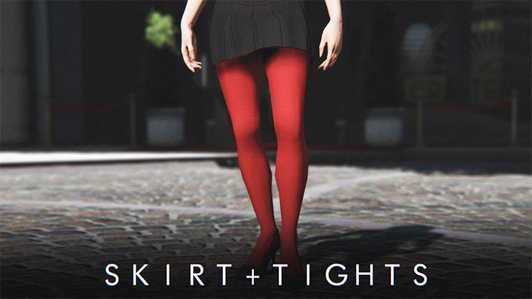 Skirt + Tights/Socks for MP Female / GTA5 Mod