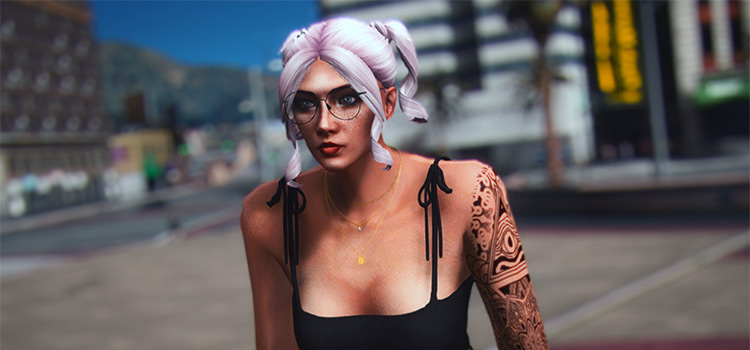 Curly Pigtails Girls Hair for GTA5