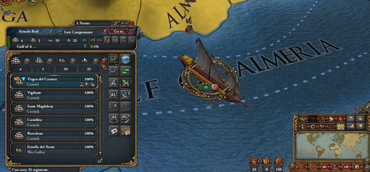 Spanish Armada with their flagship (EU4)