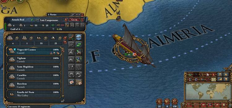 Spanish Armada with their flagship (EU4)