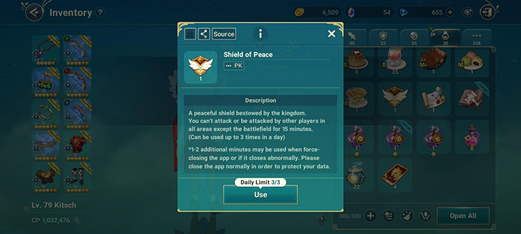 Shield of Peace (Item Description) / Ni no Kuni: Cross Worlds