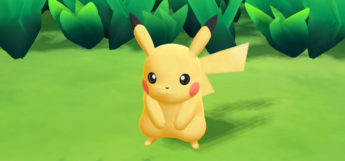 Pikachu close-up in Let's Go Pikachu