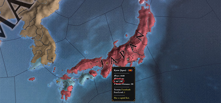Japan with Jap Endgame Tag (EU4)