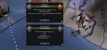 Getting Excommunicated by the Papacy in EU4