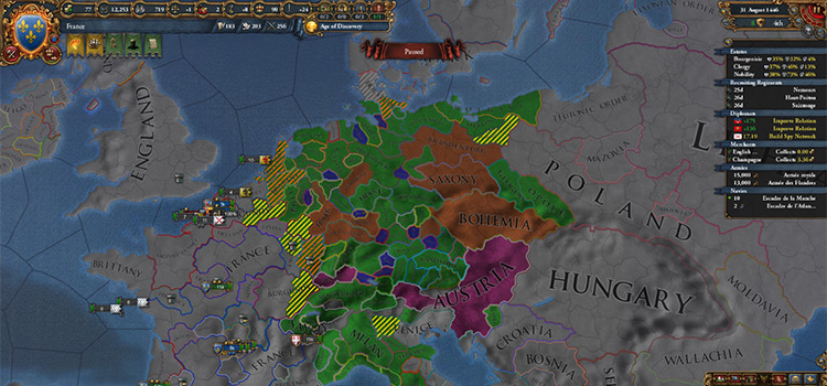 Imperial Map Mode at game start (EU4)