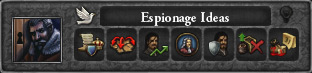 The Espionage idea group, a great source of “aggressive expansion impact” reduction. / Europa Universalis IV