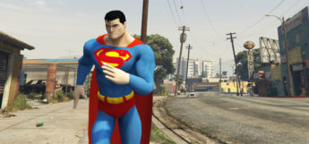 Superman DCUO Cartoon-style skin for GTA5