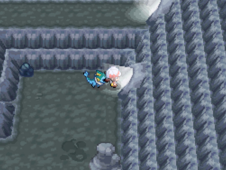 The first cave exit inside Mt. Silver / Pokémon HGSS