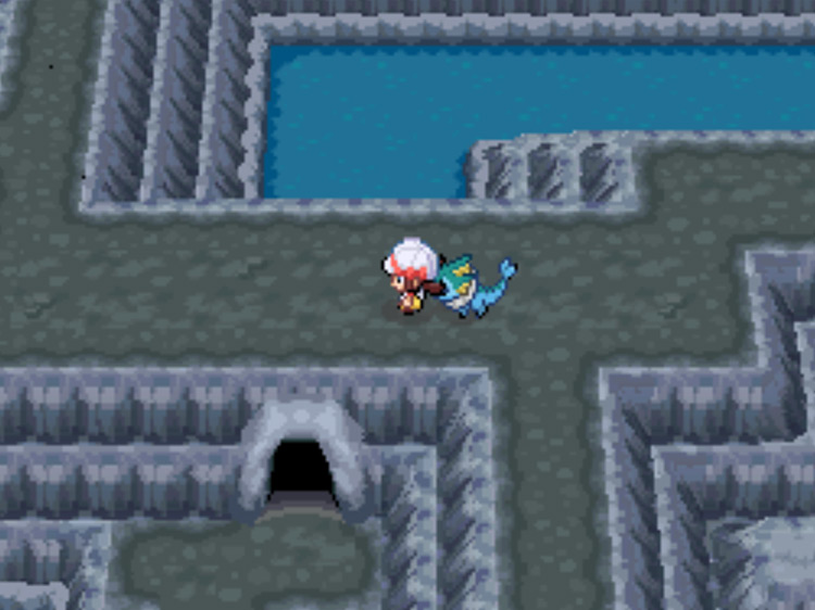 The T junction inside Mt. Silver / Pokémon HGSS