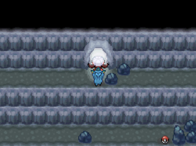 The cave exit at the outer edge of the increasingly-large-square room in Mt. Silver / Pokémon HGSS