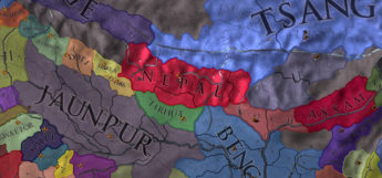 Nation of Nepal at the top of the world (EU4 Map)