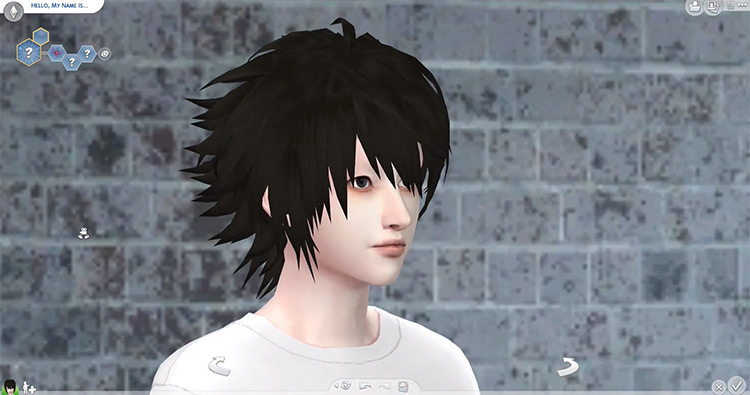 L/Lawliet Hair / Sims 4 CC