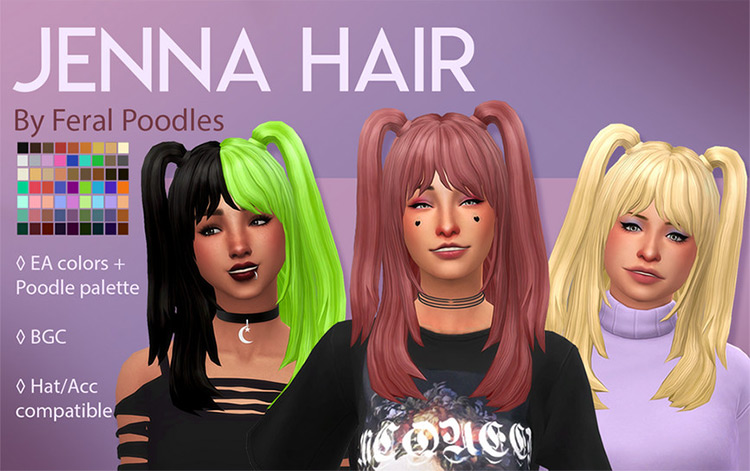 Jenna Hair / Sims 4 CC
