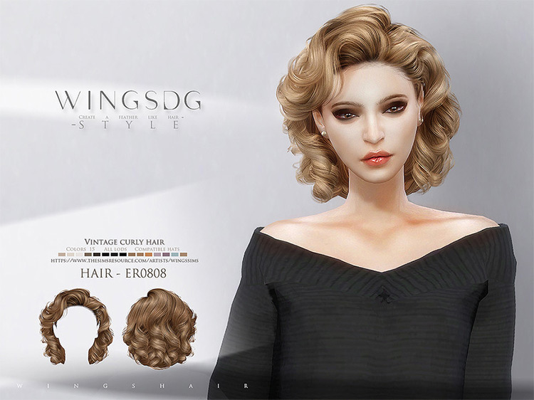 30  Best Short Curly Hair CC for The Sims 4  Guys   Girls    - 99