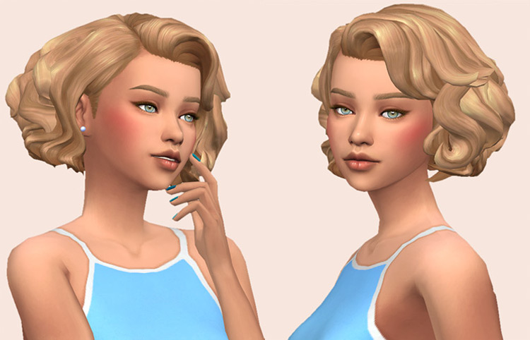 30  Best Short Curly Hair CC for The Sims 4  Guys   Girls    - 71